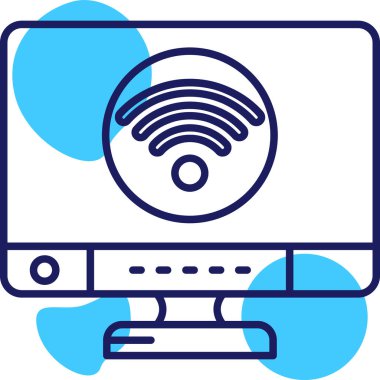 Kablosuz. Web simgesi basit illüstrasyon