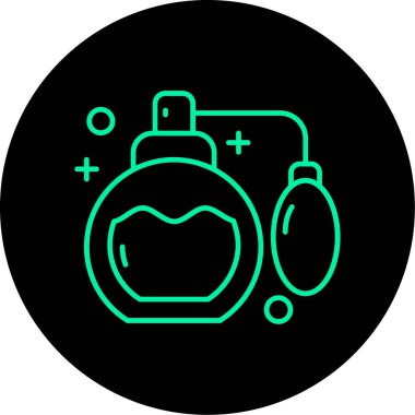 Benzersiz parfüm vektör çizgisi simgesi