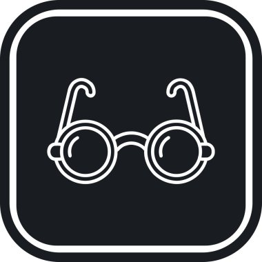 gözlük simgesi, vektör illüstrasyonu
