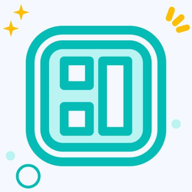 Sekiz numaralı simge, vektör illüstrasyonu