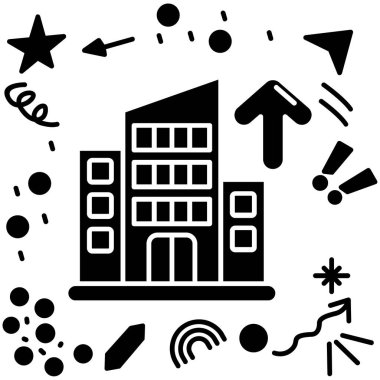 Bina. Web simgesi basit tasarım