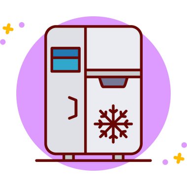 buzdolabı simgesi vektör illüstrasyonu