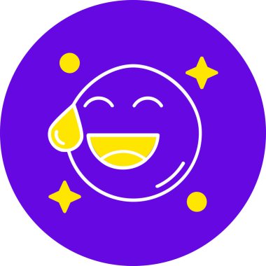 Bir gülümseme simgesinin vektör illüstrasyonu