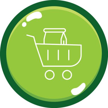 Alışveriş Arabası Simgesi Moda Tarzı İzole Arkaplanda