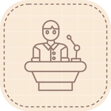 İş adamı simgesinin vektör illüstrasyonu