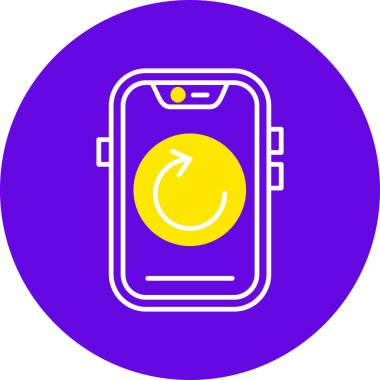 Cep telefonu simgesi, vektör illüstrasyonu