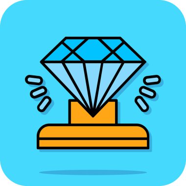 Elmas simgesi, izometrik 3 boyutlu