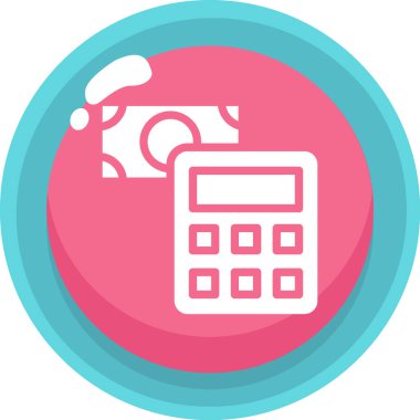 Hesap makinesi. Web simgesi basit illüstrasyon