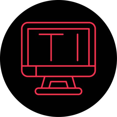 Dizüstü bilgisayar simgesi vektör çizimi