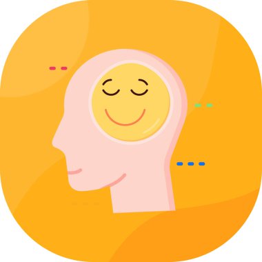 baş insan beyni simgesi, vektör illüstrasyon tasarımı