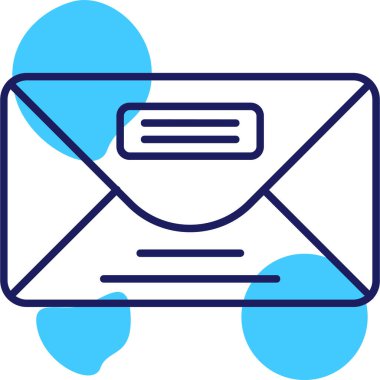 E-posta. Web simgesi basit illüstrasyon