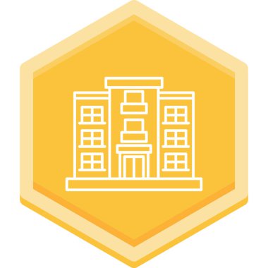 Bina. Web simgesi basit illüstrasyon