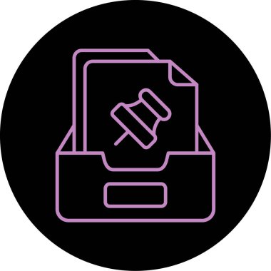 Benzersiz dizin vektör simgesi