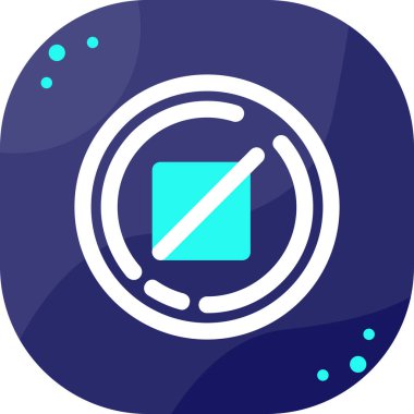 Mavi bir simgenin vektör illüstrasyonu