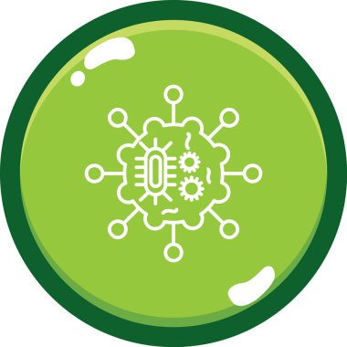 Yuvarlak bir çerçevenin yeşil arkaplanının vektör çizimi