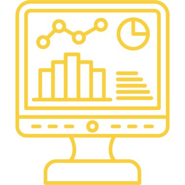 analitik iş grafiği simgesi ana hat biçiminde