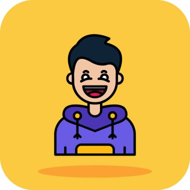 Web için sevimli bir karakterin vektör illüstrasyonu