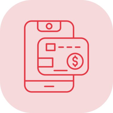 mobil bankacılık simgesi vektör illüstrasyonu