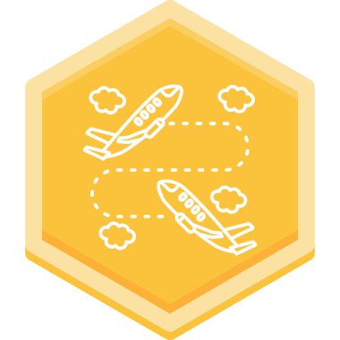 Moda düz stil uçuş bileti simgesi