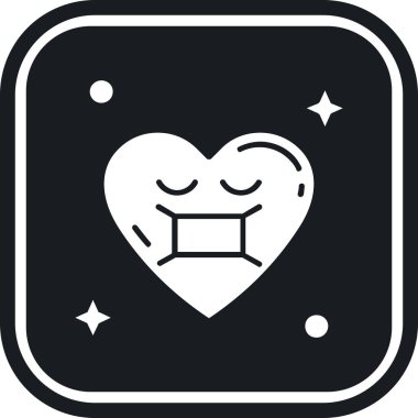 Aşk emoji simgesi tasarımı modayı, vektör illüstrasyonu