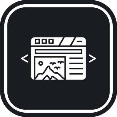 Web tasarım simgesi, basit vektör illüstrasyonu