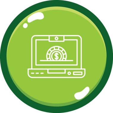 Dizüstü bilgisayar simgesi vektör çizimi