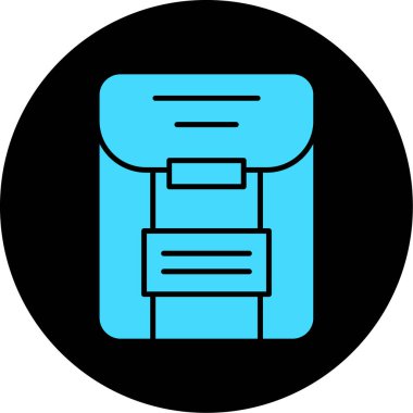 Bir torba simgesinin vektör illüstrasyonu