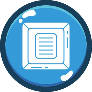 Bir tabletin modern simgesinin vektör illüstrasyonu