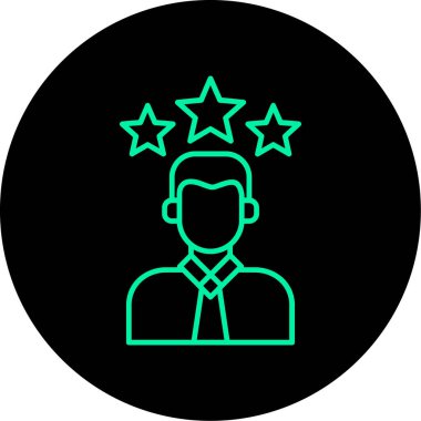 İş adamı simgesi vektör illüstrasyonu