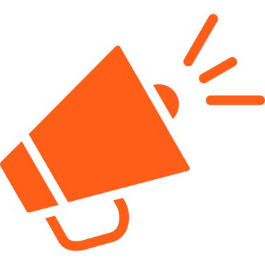 duyuru megafon simgesi düz stil