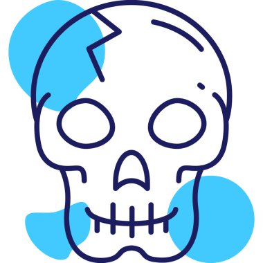 Kafatası. Web simgesi basit illüstrasyon