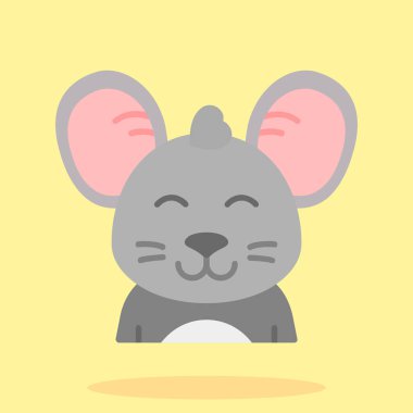 şirin fare simgesi düz tasarım.