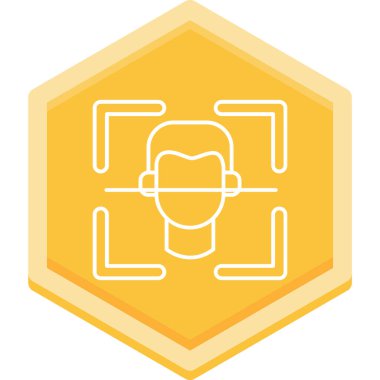 Bir insanın modern simgesinin vektör çizimi