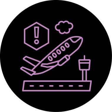 Havaalanı simgesinin vektör illüstrasyonu