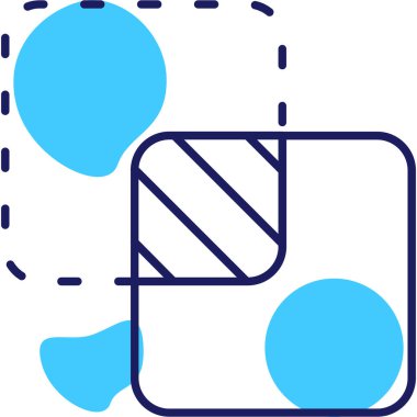 Modern b 'nin vektör illüstrasyonunda müziğin eksik simgesi