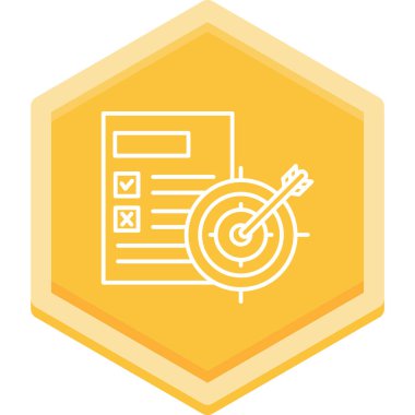 Pano ve kalem vektör illüstrasyon tasarımı içeren kontrol listesi