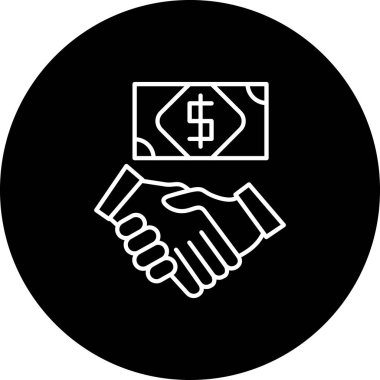 Para simgesinin vektör illüstrasyonu