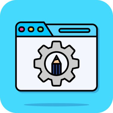 Web tasarım ikonu vektör illüstrasyonu