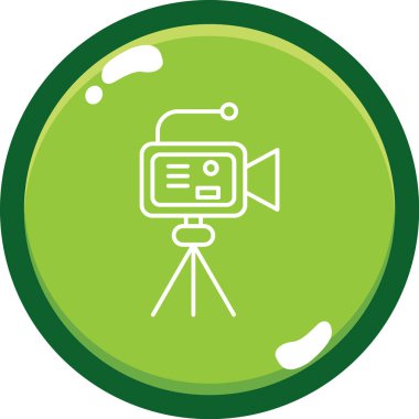 video kamera ikonu vektör illüstrasyonu