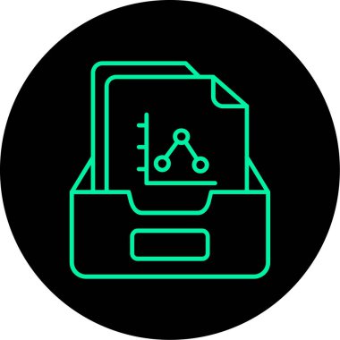 analitik web simgesi, vektör illüstrasyonu