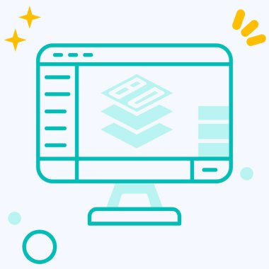 Web simgesi vektör illüstrasyonu