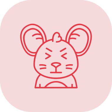 Kızgın ifade vektör illüstrasyonlu sevimli tavşan yüzü