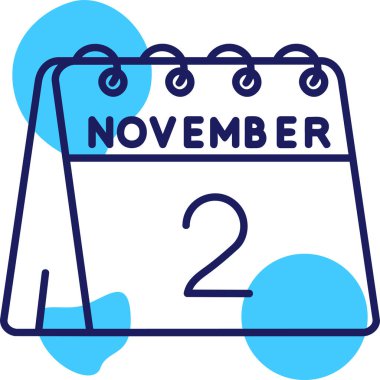 1 Kasım tek takvimdeki vektör illüstrasyonuName