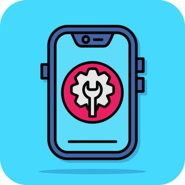 Akıllı telefon simgesine sahip akıllı telefon