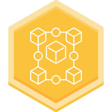 blockchain ikon vektör illüstrasyonu