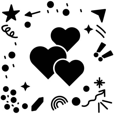 kalp aşkı simgesi katı bir tarzda