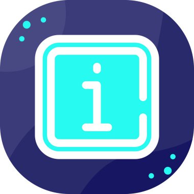 Bilgi Web simgesi basit illüstrasyon