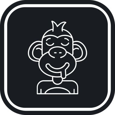 maymun simge vektör çizim