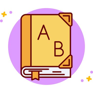 kitap web simgesi, vektör illüstrasyonu