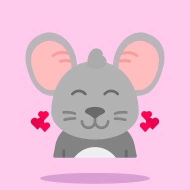 Pembe arkaplandaki sevimli farenin vektör çizimi.